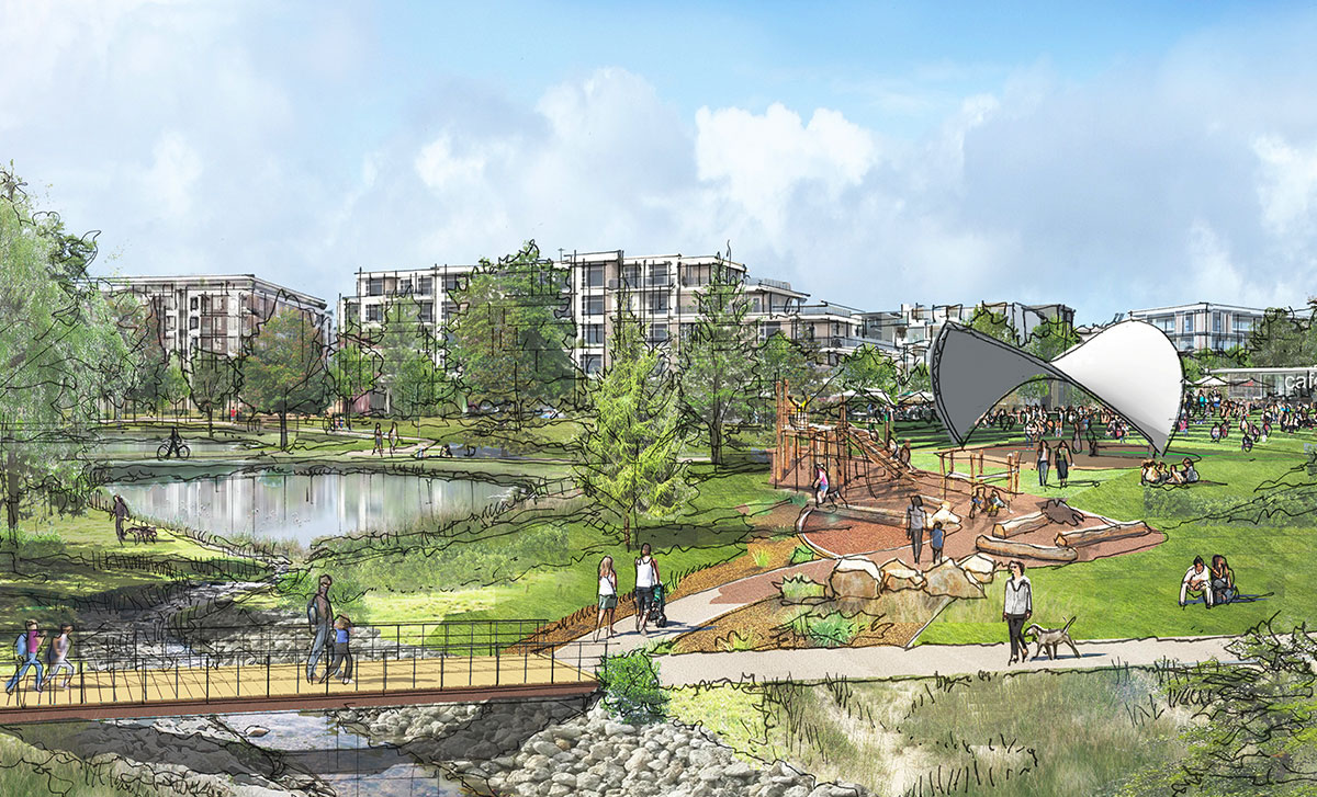 Rendering of the Waterfront Park by Seacliff Properties